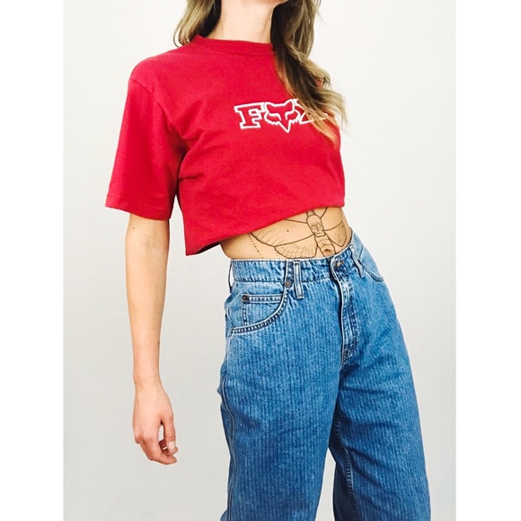 Vintage FOX Graphic Tee in Red | Size M - Picture 4 of 16
